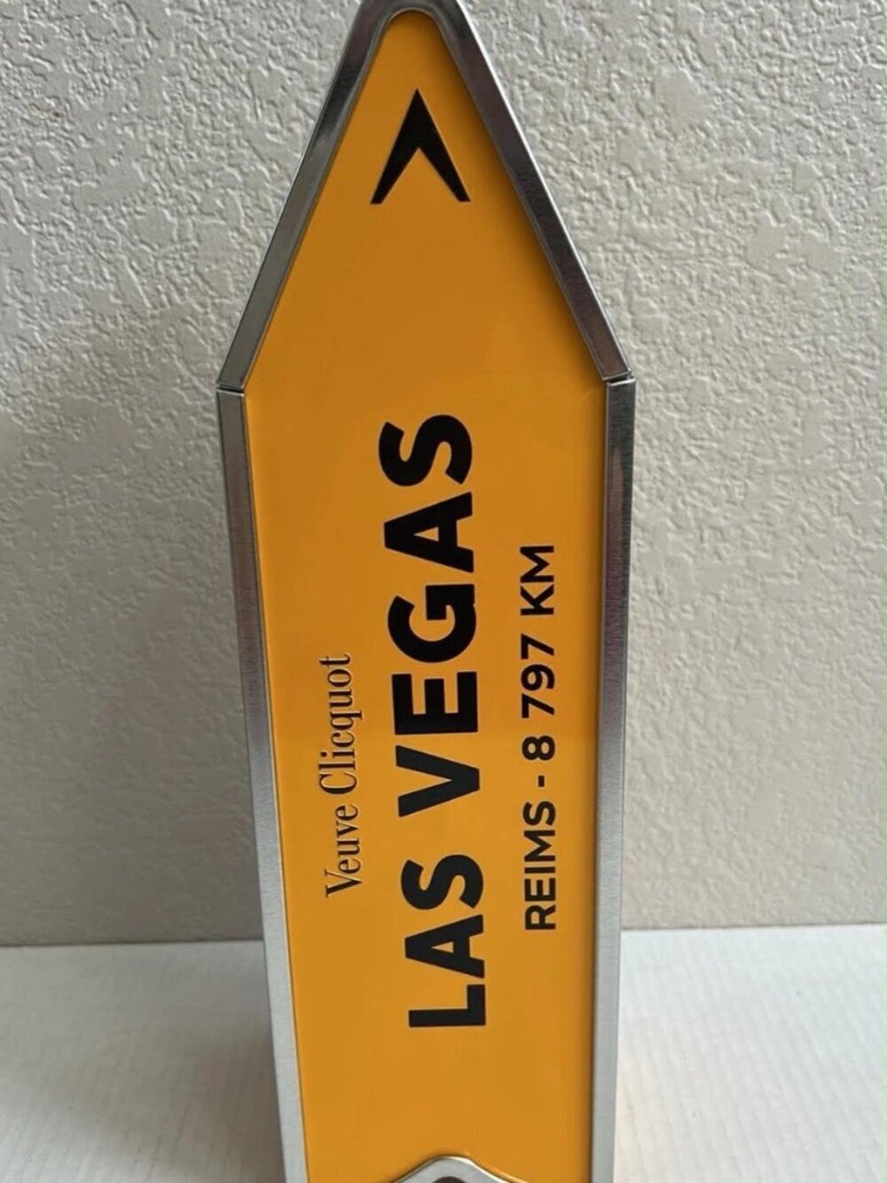 Veuve Clicquot Travel Collection Las Vegas Yellow Arrow Tin Gift Box